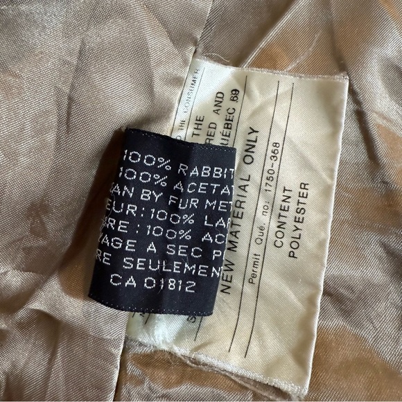 Vintage Rabbit Fur Bomber Jacket size XL - Picture 11 of 13